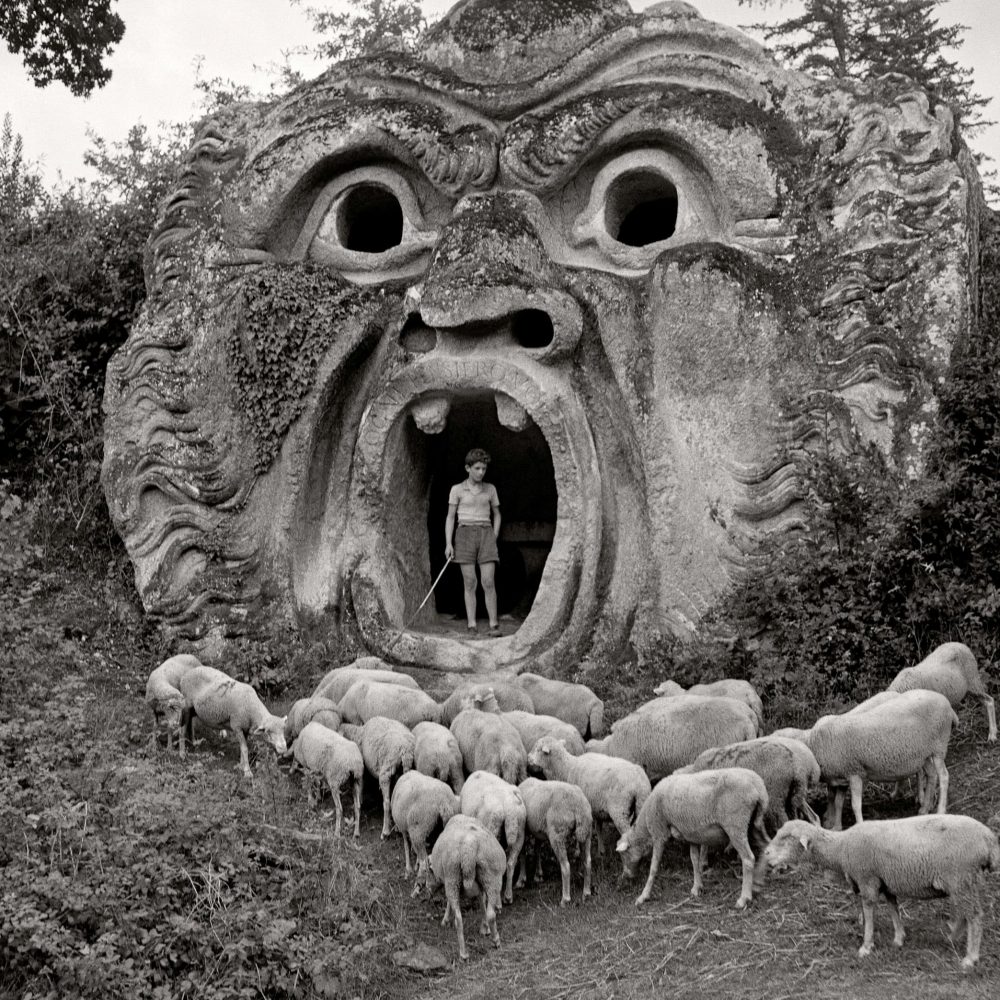 Herbert List - Inside the Orco in the Sacro Bosco of Pier Francesco Orsini