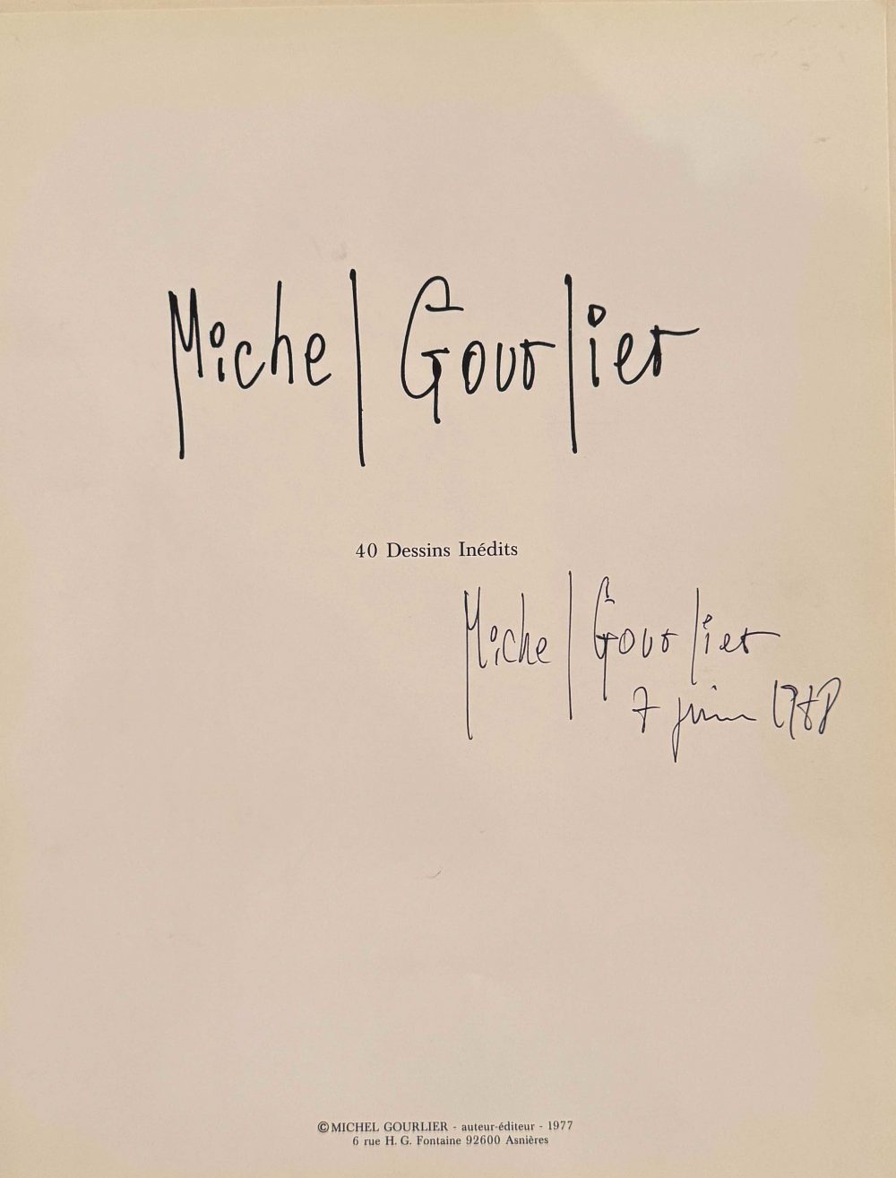 MIchel Gourlier - 40 Dessin Inédits