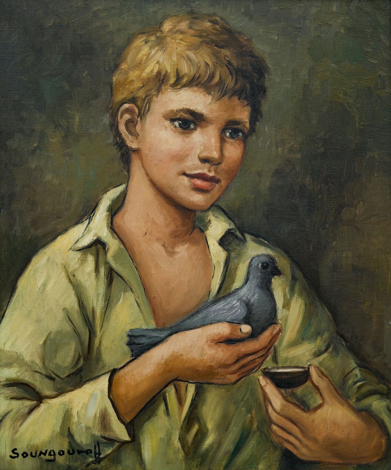 Antonin Ivanovitch (Anatola) Soungouroff - Gosse au pigeon