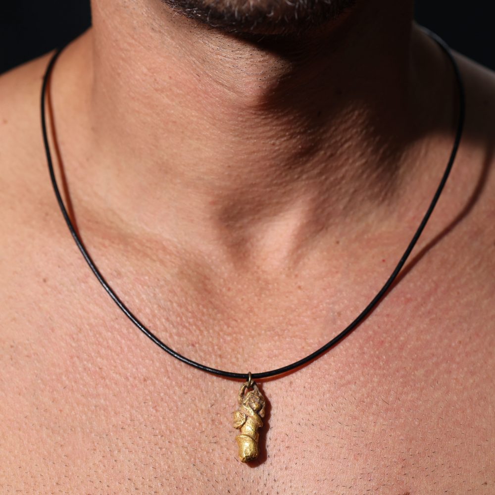 Ancient Roman - Gold Fates Amulet Necklace (MF295)