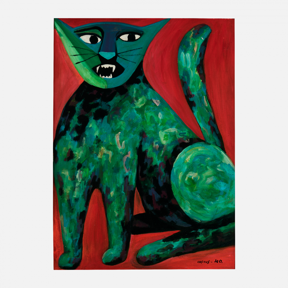 COSTUS, Gato Verde, acrylic on canvas, 70 x 50 cm, artwork at IMAGO DEI Gallery