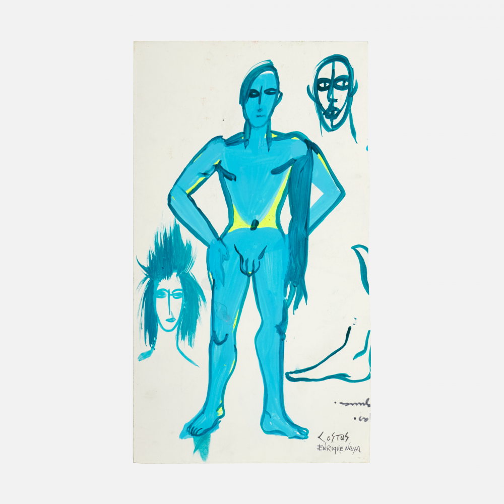 COSTUS, Superhéroe, mixed media on paper, 32 x 25 cm, artwork at IMAGO DEI Gallery