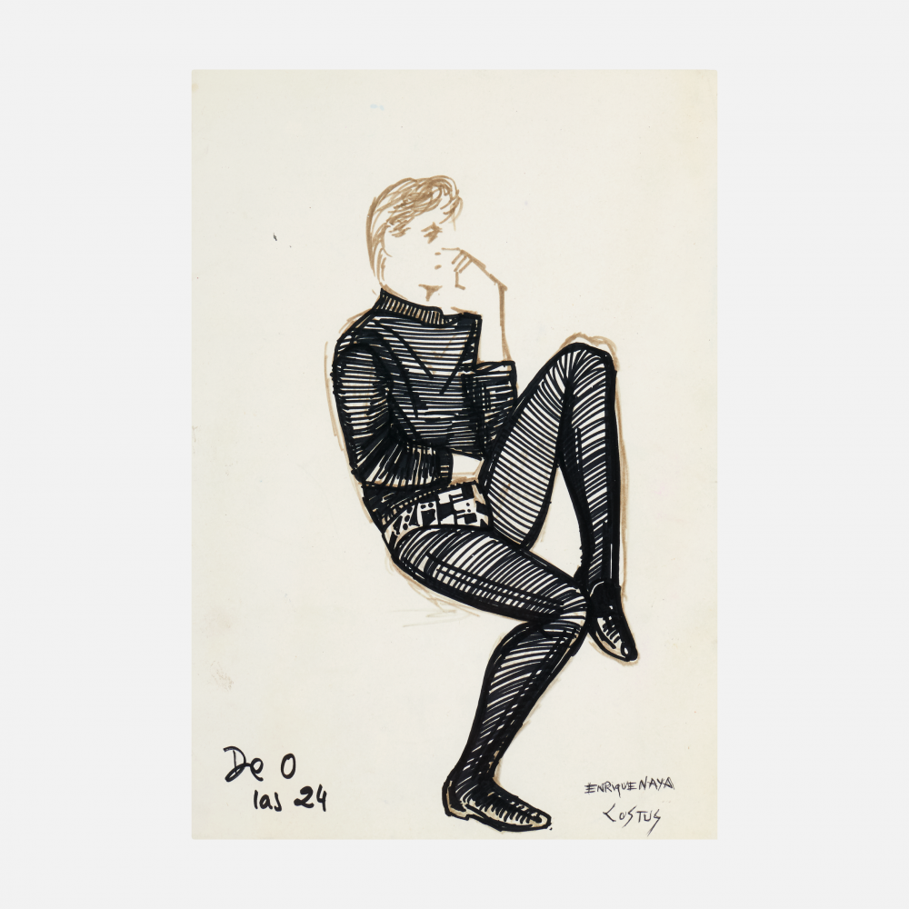 COSTUS, Retrato de Juan Carrero como Marqués de O, mixed media on paper, 41 x 30 cm, artwork at IMAGO DEI Gallery