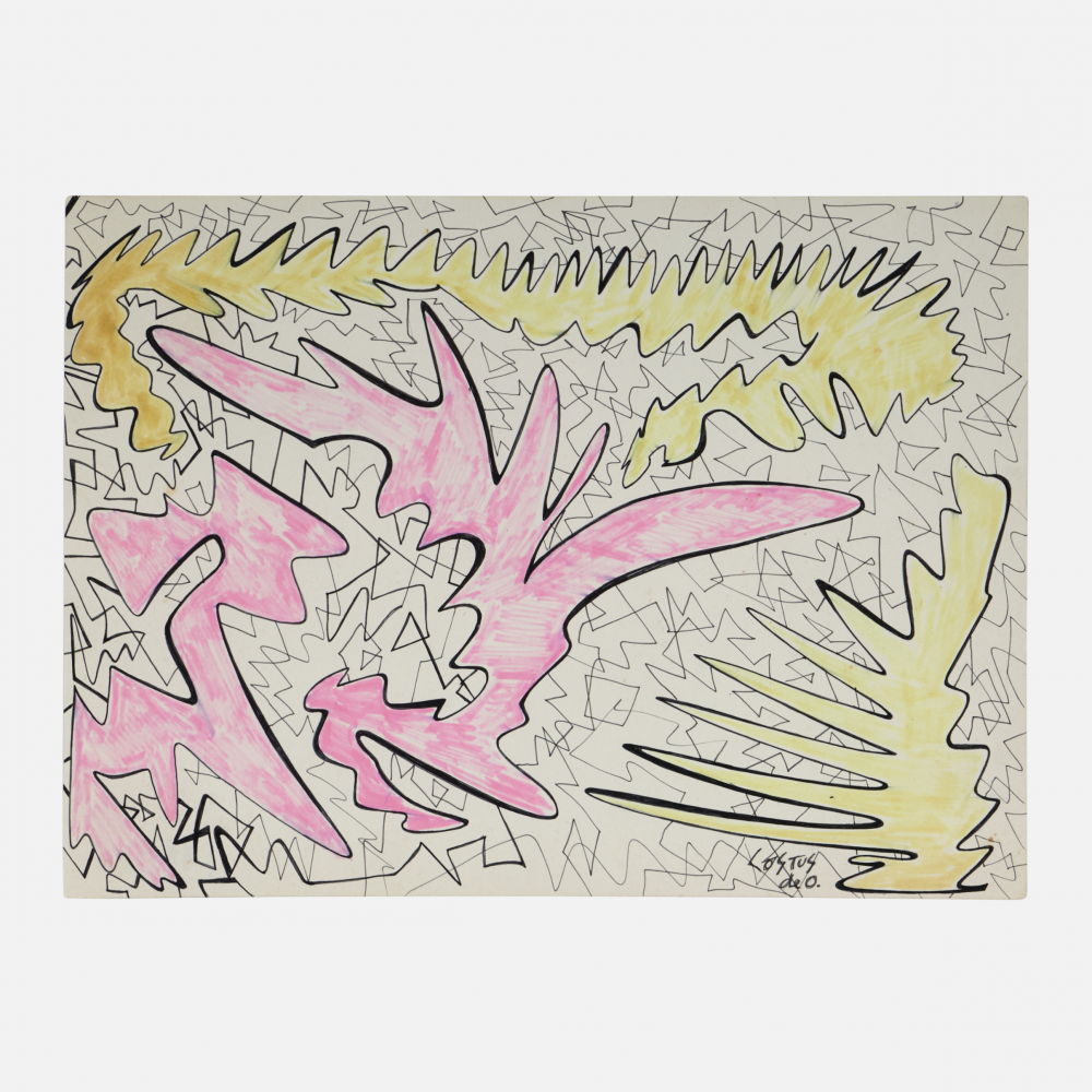 COSTUS, Abstracción, mixed media on paper, 24 x 33 cm, 1981, artwork at IMAGO DEI Gallery