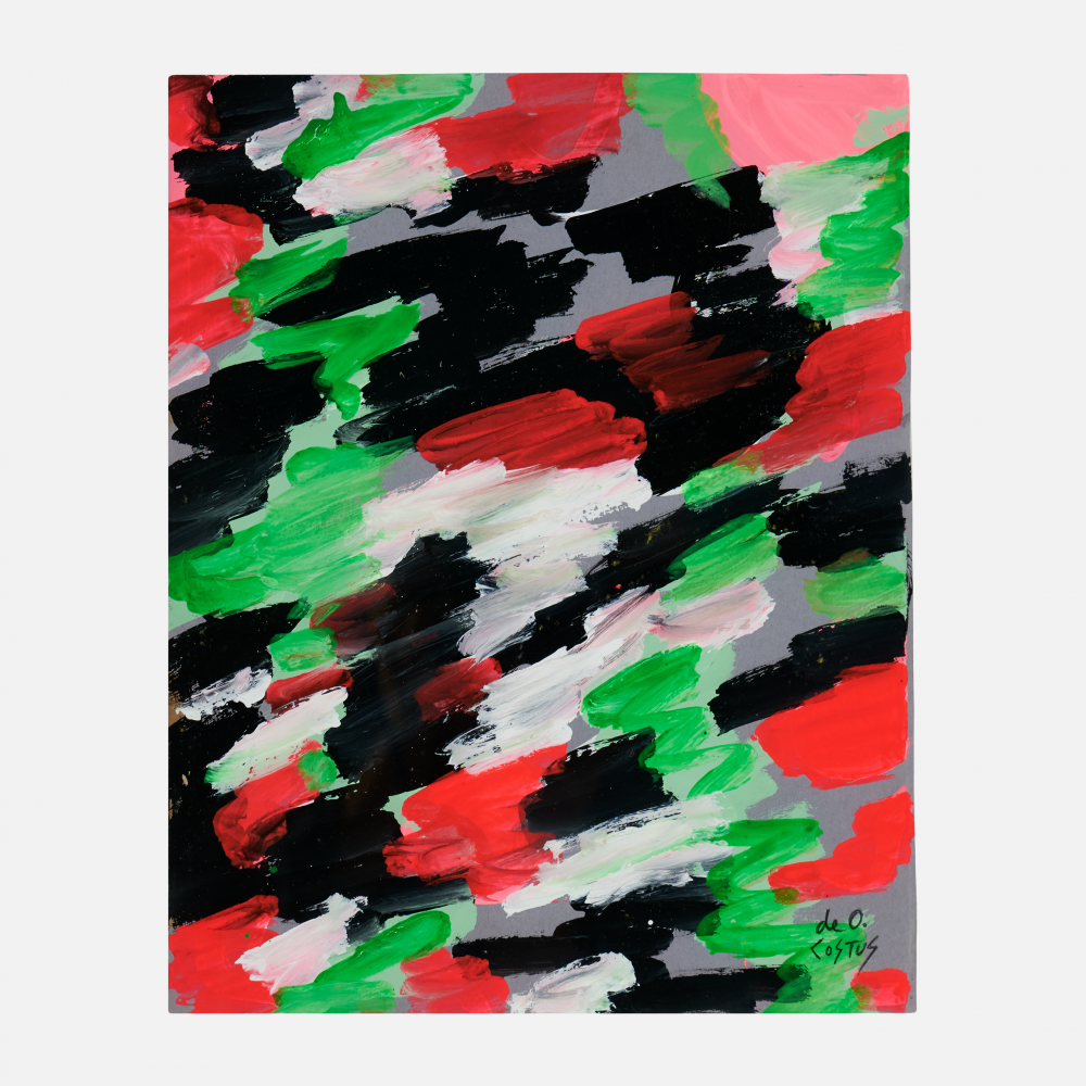 COSTUS, Estudio para Fondo de Cuadro, acrylic on paper, 25 x 32 cm, artwork at IMAGO DEI Gallery