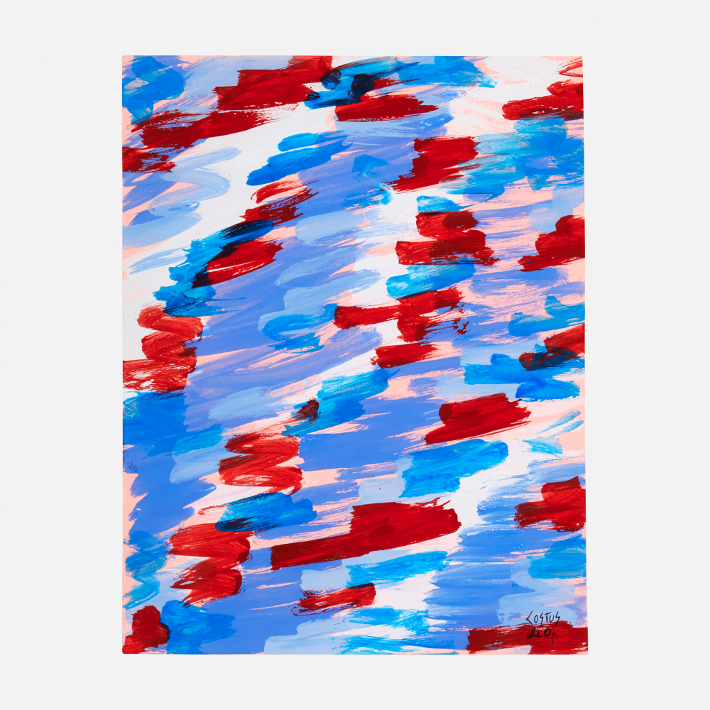 COSTUS, Estudio para Fondo de Cuadro, acrylic on paper, 25 x 32 cm, artwork at IMAGO DEI Gallery