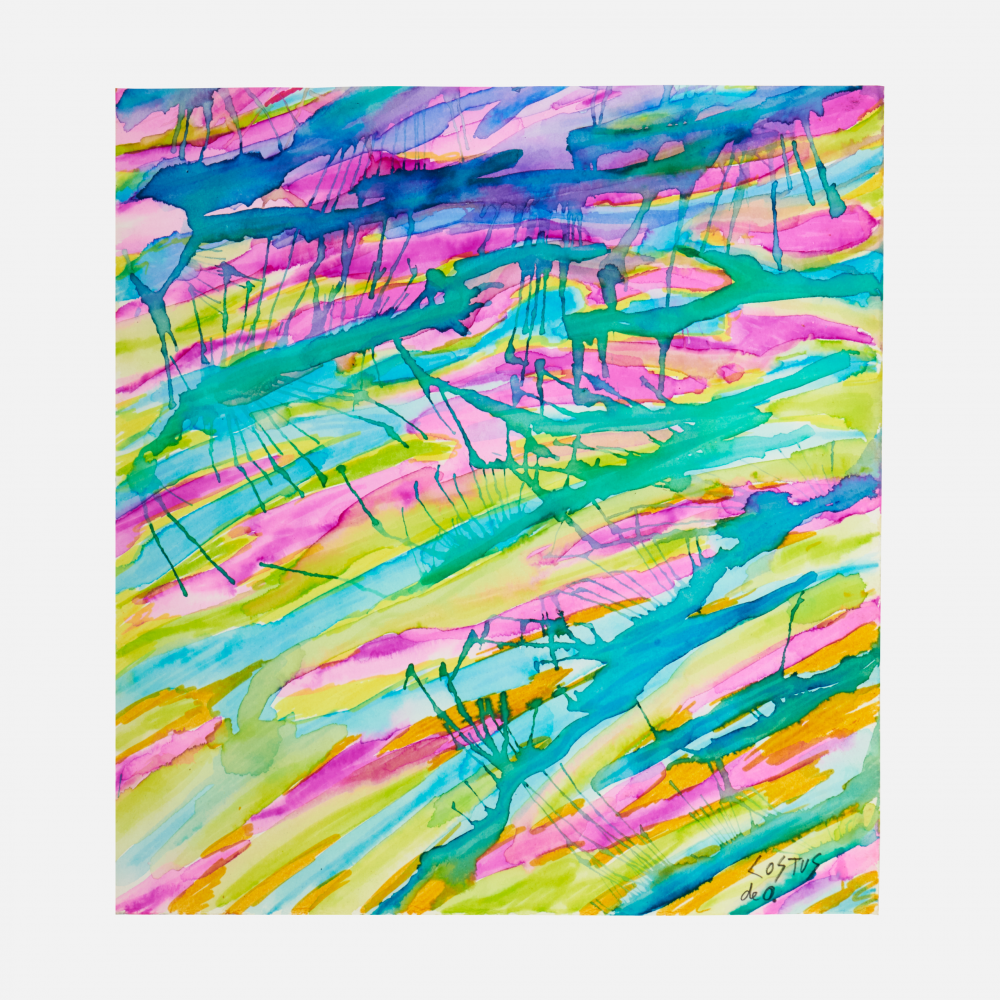 COSTUS, Estudio para Fondo de Cuadro, acrylic on paper, 25 x 27 cm, artwork at IMAGO DEI Gallery
