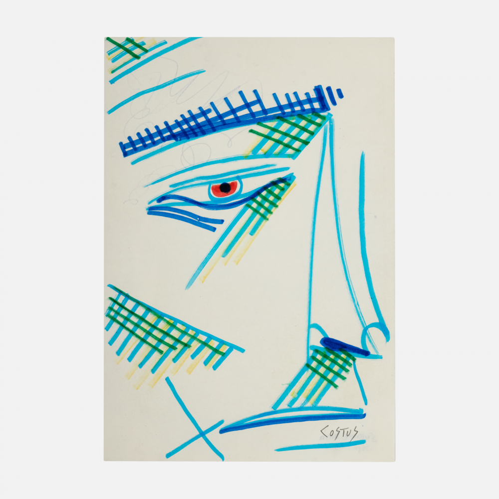 COSTUS, Rostro, Rotuladores sobre paper, 31.5 x 21.5 cm, artwork at IMAGO DEI Gallery