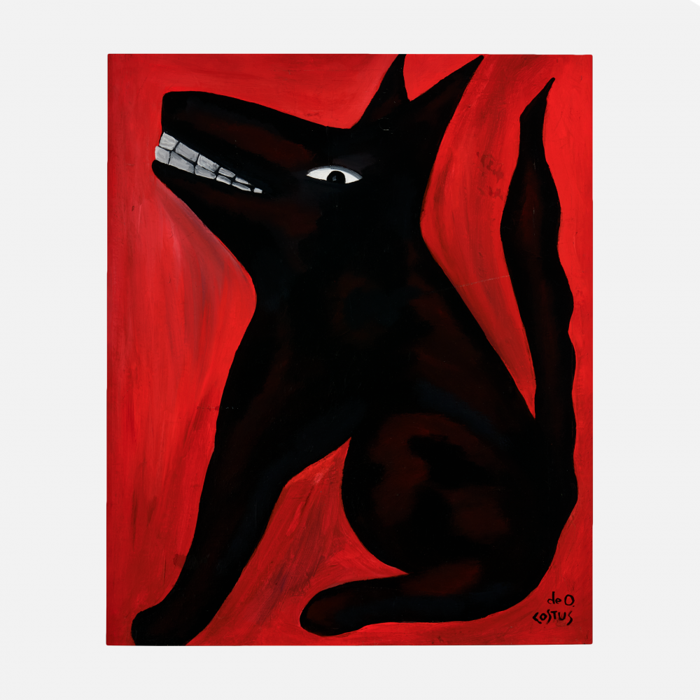 COSTUS, Perro Negro, acrylic on canvas, 61 x 50 cm, 1983, artwork at IMAGO DEI Gallery