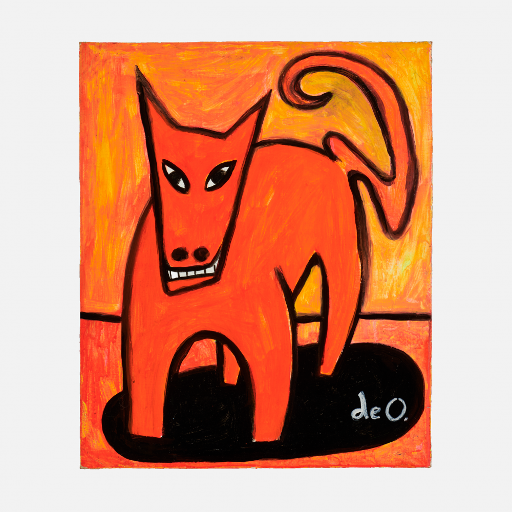 COSTUS, Perro Rojo, acrylic on canvas, 46 x 38 cm, 1983, artwork at IMAGO DEI Gallery