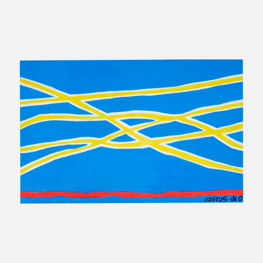 COSTUS, Geometría Lineal, Acrílico sobre card, 32 x 49 cm, artwork at IMAGO DEI Gallery