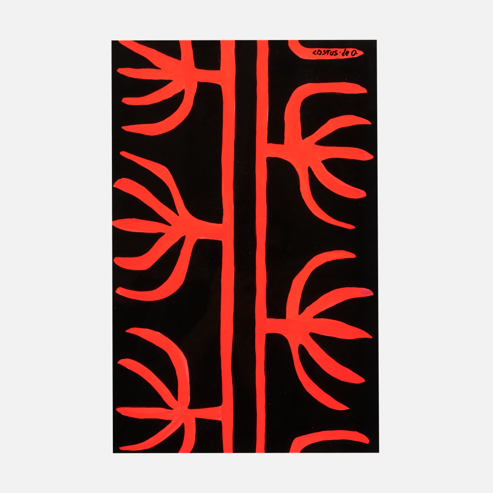 COSTUS, Geometría Vegetal, Acrílico sobre card, 32 x 49 cm, artwork at IMAGO DEI Gallery