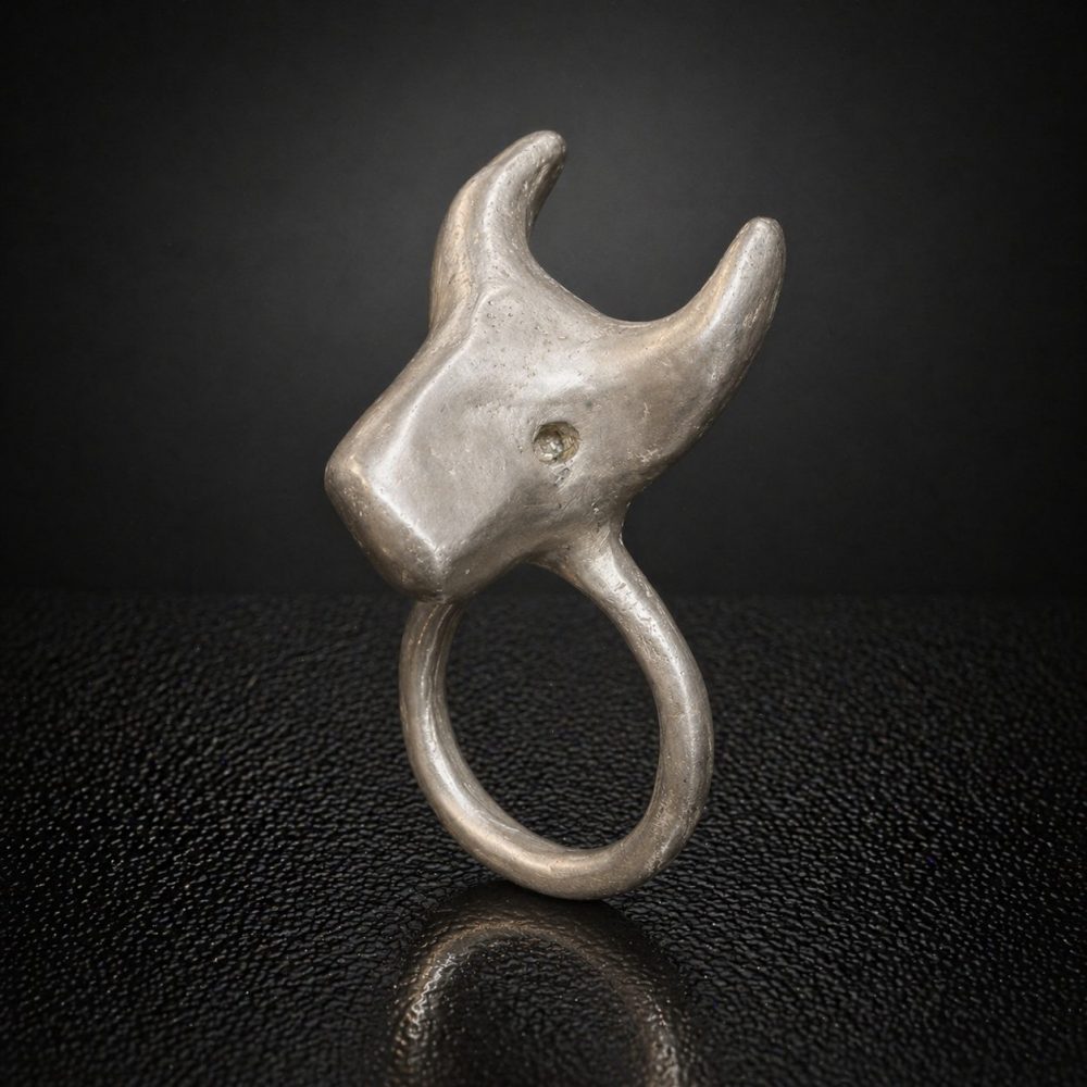 COSTUS Bull Ring, silver jewelry artwork at IMAGO DEI Gallery