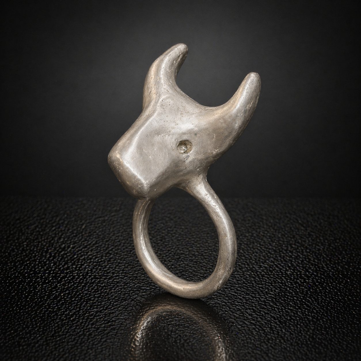 COSTUS Bull Ring, silver jewelry artwork at IMAGO DEI Gallery
